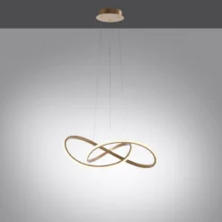 Leuchten Direkt 15402-60 LED Pendelleuchte Maria messing matt dimmbar