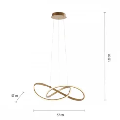 Leuchten Direkt 15402-60 LED Pendelleuchte Maria messing matt dimmbar
