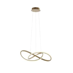 Leuchten Direkt 15402-60 LED Pendelleuchte Maria messing matt dimmbar