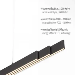 Leuchten Direkt 11660-13 LED Pendelleuchte Luzi anthrazit ausziehbar