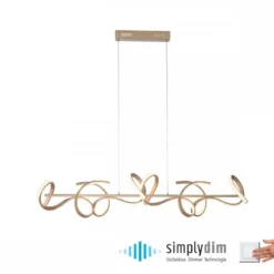 Leuchten Direkt 19033-60 LED Pendelleuchte Curls messing matt dimmbar