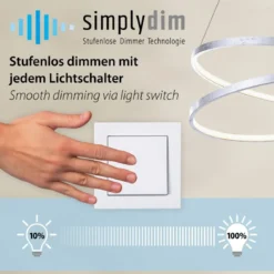 Leuchten Direkt 19033-60 LED Pendelleuchte Curls messing matt dimmbar