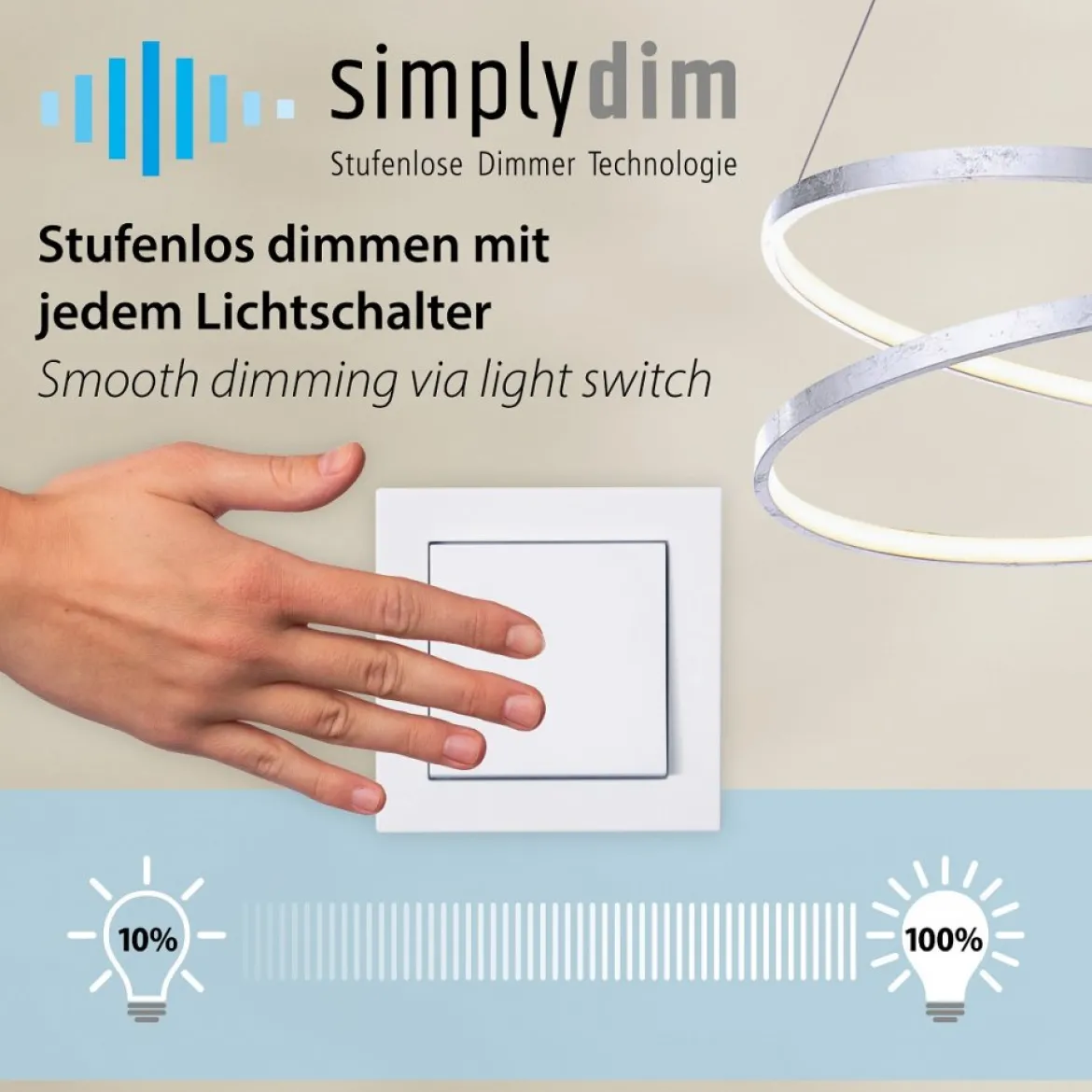 Leuchten Direkt 19033-60 LED Pendelleuchte Curls messing matt dimmbar