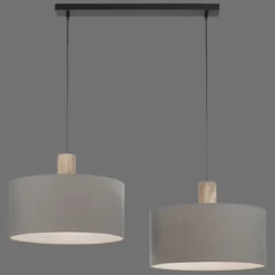 Leuchten Direkt 15113-15 LINEN Pendelleuchte 2-flammig Grau