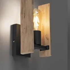 Leuchten Direkt 15701-79 LOG Wandleuchte Naturholz rustikal