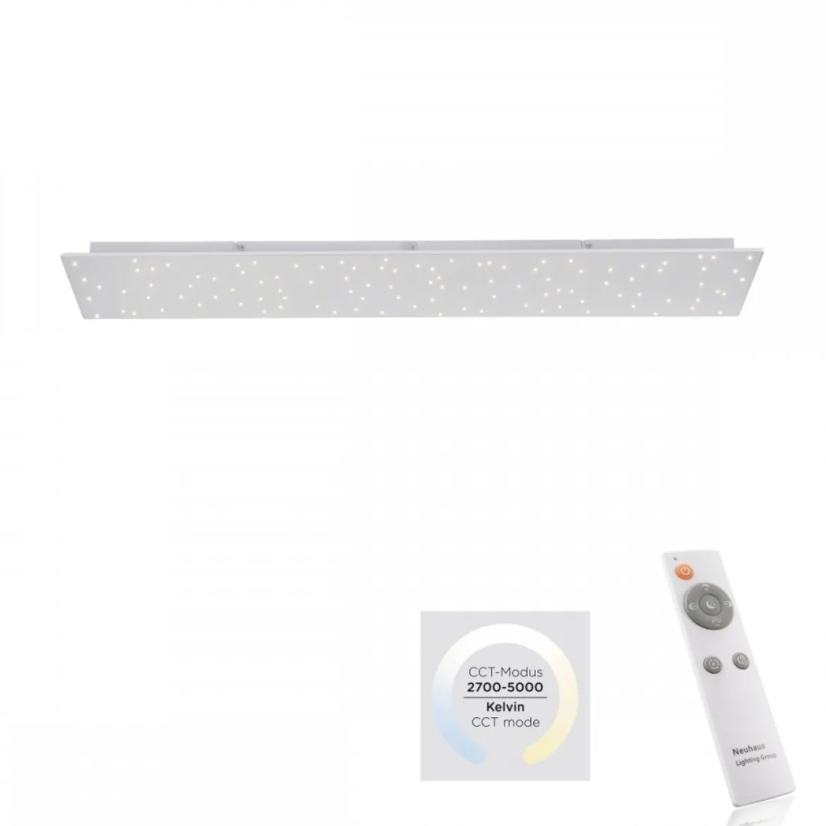 Leuchten Direkt 14672-16-O Deckenleuchte Sparkle weiß