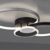 Leuchten Direkt 14548-18 PAPILON Deckenleuchte 4 Ringe schwarz aluminium