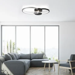 Leuchten Direkt 14548-18 PAPILON Deckenleuchte 4 Ringe schwarz aluminium