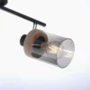 Leuchten Direkt 11313-18 PASQUAL Deckenleuchte 4-flammig Holz Rauchglas