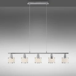 Leuchten Direkt 15375-17 Pendelleuchte ACCOR 5-flammig chrom glänzend