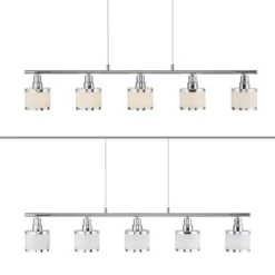 Leuchten Direkt 15375-17 Pendelleuchte ACCOR 5-flammig chrom glänzend