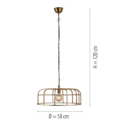 Leuchten Direkt 11493-60 Pendelleuchte Amir messing E27