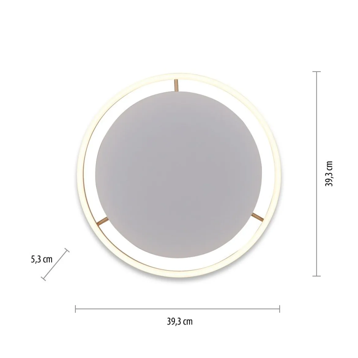 Leuchten Direkt 15391-60 RITUS LED Deckenleuchte Messing Matt rund 40cm