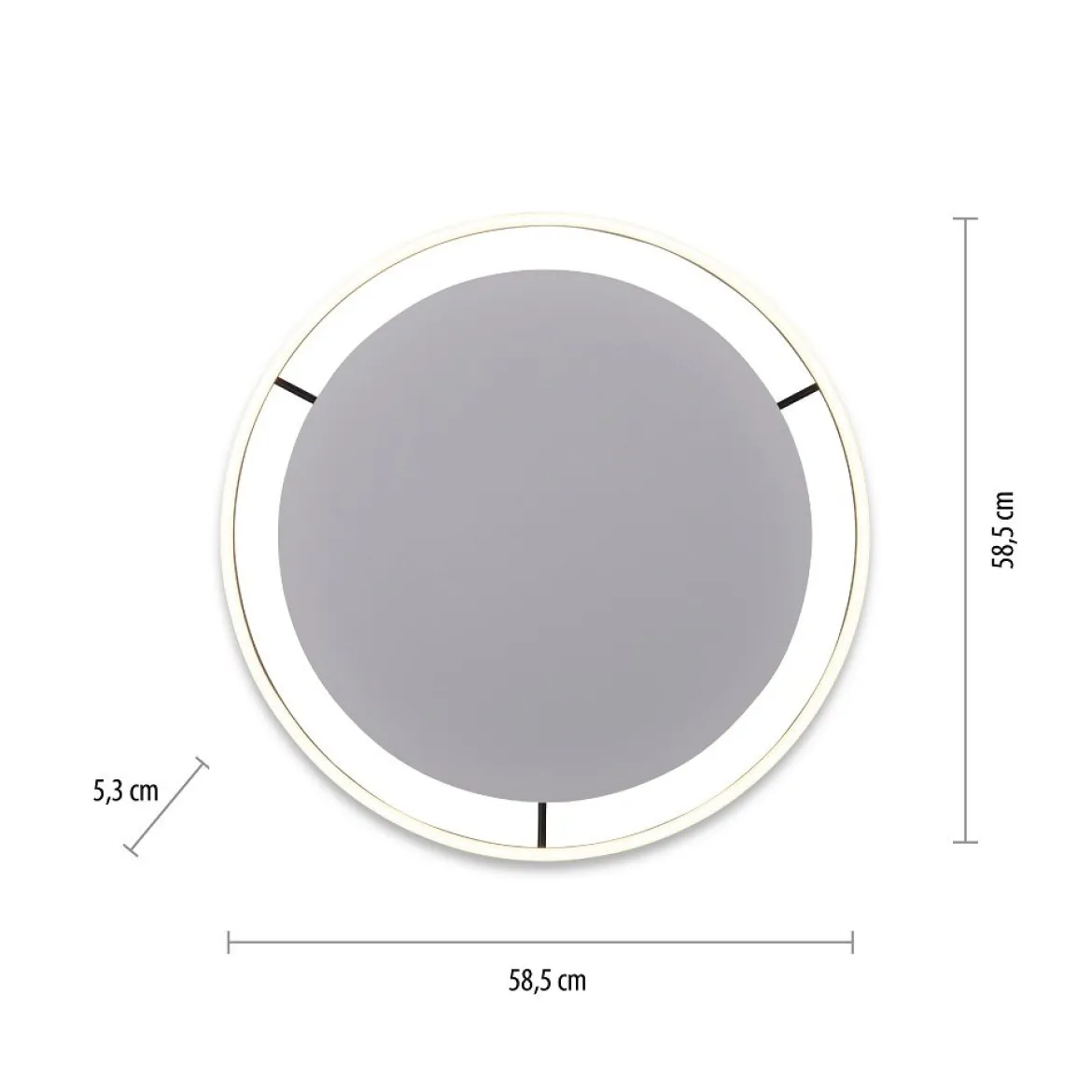 Leuchten Direkt 15392-13 RITUS LED Deckenleuchte Anthrazit rund 60cm