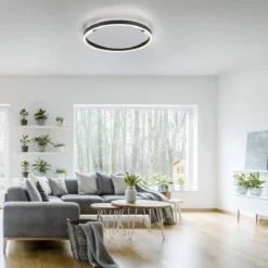 Leuchten Direkt 15391-13 RITUS LED Deckenleuchte Anthrazit rund 40cm