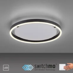 Leuchten Direkt 15391-13 RITUS LED Deckenleuchte Anthrazit rund 40cm