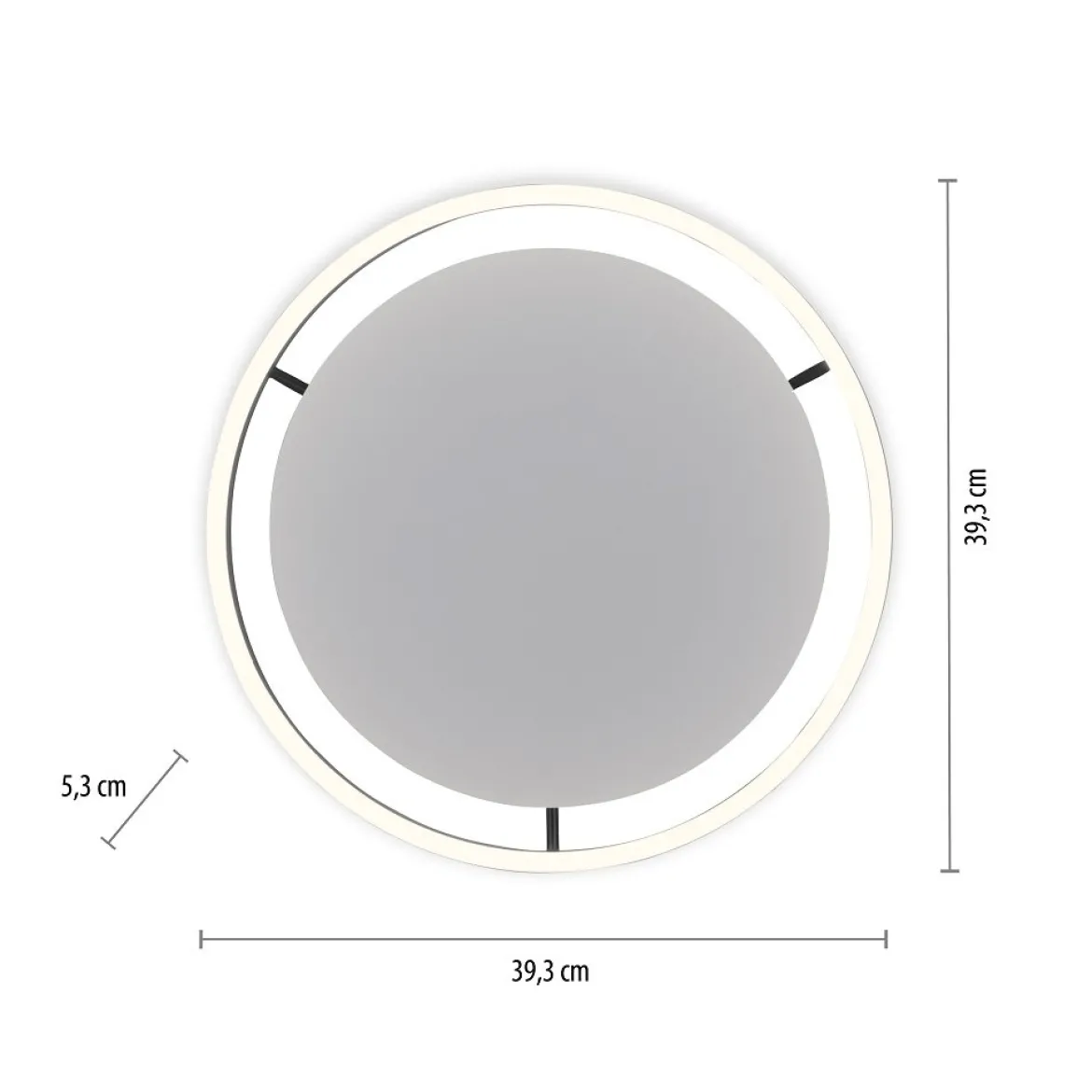 Leuchten Direkt 15391-13 RITUS LED Deckenleuchte Anthrazit rund 40cm