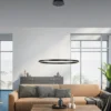 Leuchten Direkt 15394-13 RITUS LED Pendelleuchte Anthrazit rund 60cm dimmbar