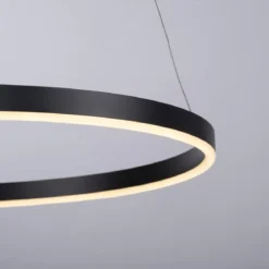 Leuchten Direkt 15394-13 RITUS LED Pendelleuchte Anthrazit rund 60cm dimmbar