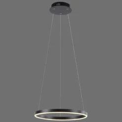 Leuchten Direkt 15393-13 RITUS LED Pendelleuchte Anthrazit rund 40cm dimmbar