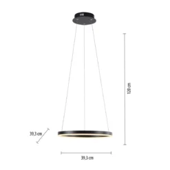 Leuchten Direkt 15393-13 RITUS LED Pendelleuchte Anthrazit rund 40cm dimmbar