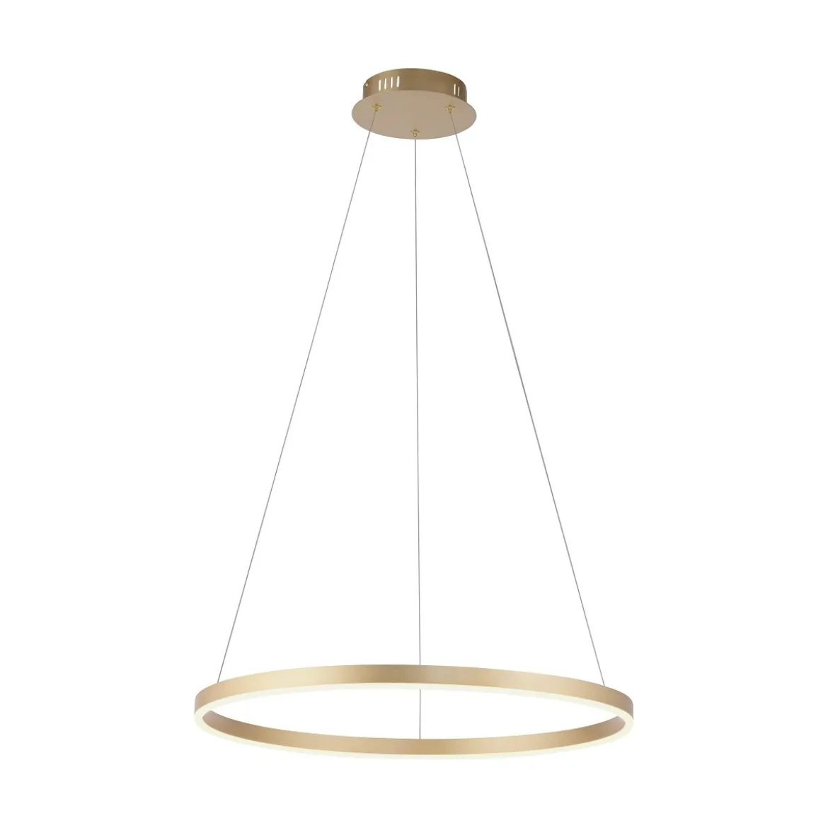 Leuchten Direkt 15394-60 RITUS LED Pendelleuchte Messing Matt rund 60cm dimmbar