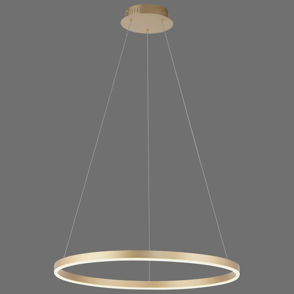 Leuchten Direkt 15394-60 RITUS LED Pendelleuchte Messing Matt rund 60cm dimmbar