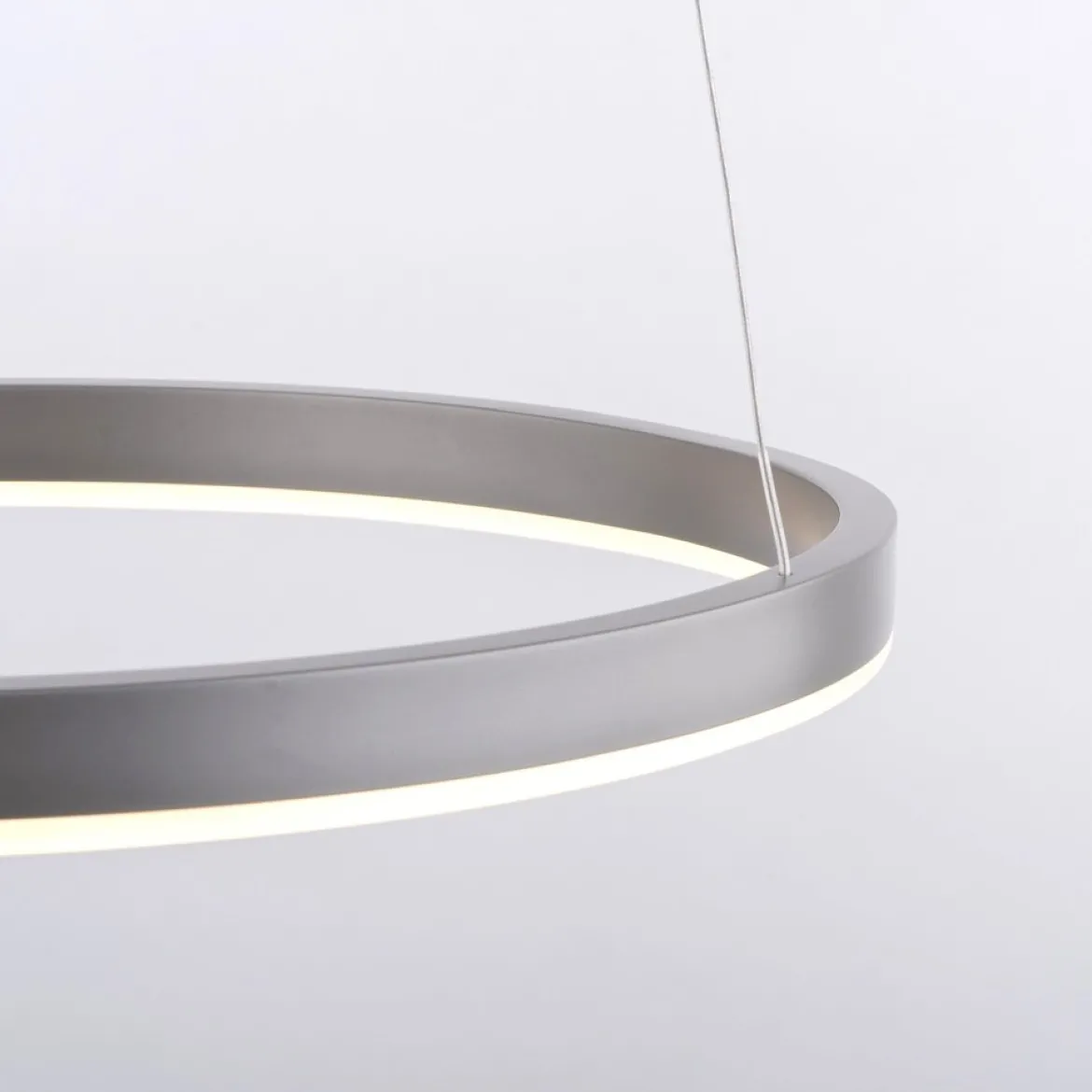 Leuchten Direkt 15393-95 RITUS LED Pendelleuchte Aluminium rund 40cm dimmbar