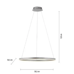 Leuchten Direkt 15394-95 RITUS LED Pendelleuchte Aluminium rund 60cm dimmbar