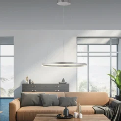 Leuchten Direkt 15394-95 RITUS LED Pendelleuchte Aluminium rund 60cm dimmbar
