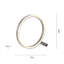 Leuchten Direkt 15390-95 RITUS LED Tischleuchte Aluminium rund Touchdimmer