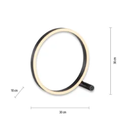 Leuchten Direkt 15390-13 RITUS LED Tischleuchte Anthrazit rund Touchdimmer