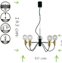 Luce Ambiente Design Axon S5 Pendelleuchte 5-flammig