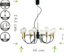 Luce Ambiente Design Axon S8 Pendelleuchte 8-flammig