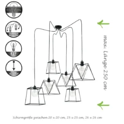 Luce Ambiente Design Brooklyn S6 Pendelleuchte 6-flammig