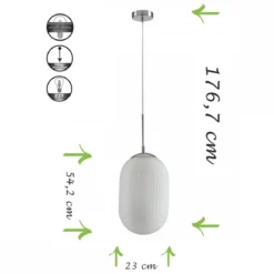 Luce Ambiente Design Greenwich C S1 BCO Pendelleuchte 1-flammig