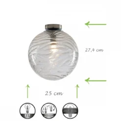 Luce Ambiente Design Nereide G PL25 TR Deckenleuchte 1-flammig