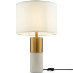Maytoni Bianco Tischleuchte E27 27cm Messing