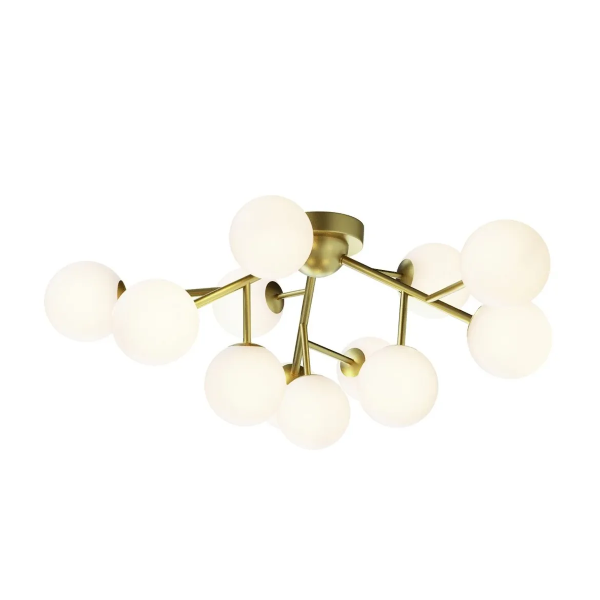Maytoni Deckenleuchte Dallas 12-flammig gold mattweiss