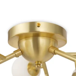 Maytoni Deckenleuchte Dallas 12-flammig gold mattweiss
