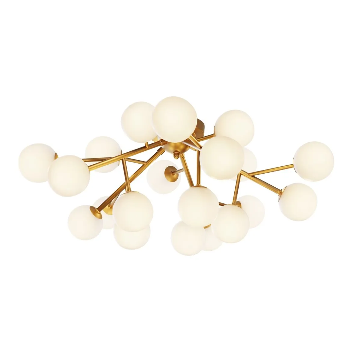 Maytoni Deckenleuchte Dallas 20-flammig gold mattweiss