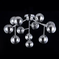 Maytoni Deckenleuchte Dallas 12-flammig rauchglas chrom