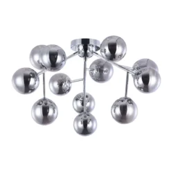 Maytoni Deckenleuchte Dallas 12-flammig rauchglas chrom