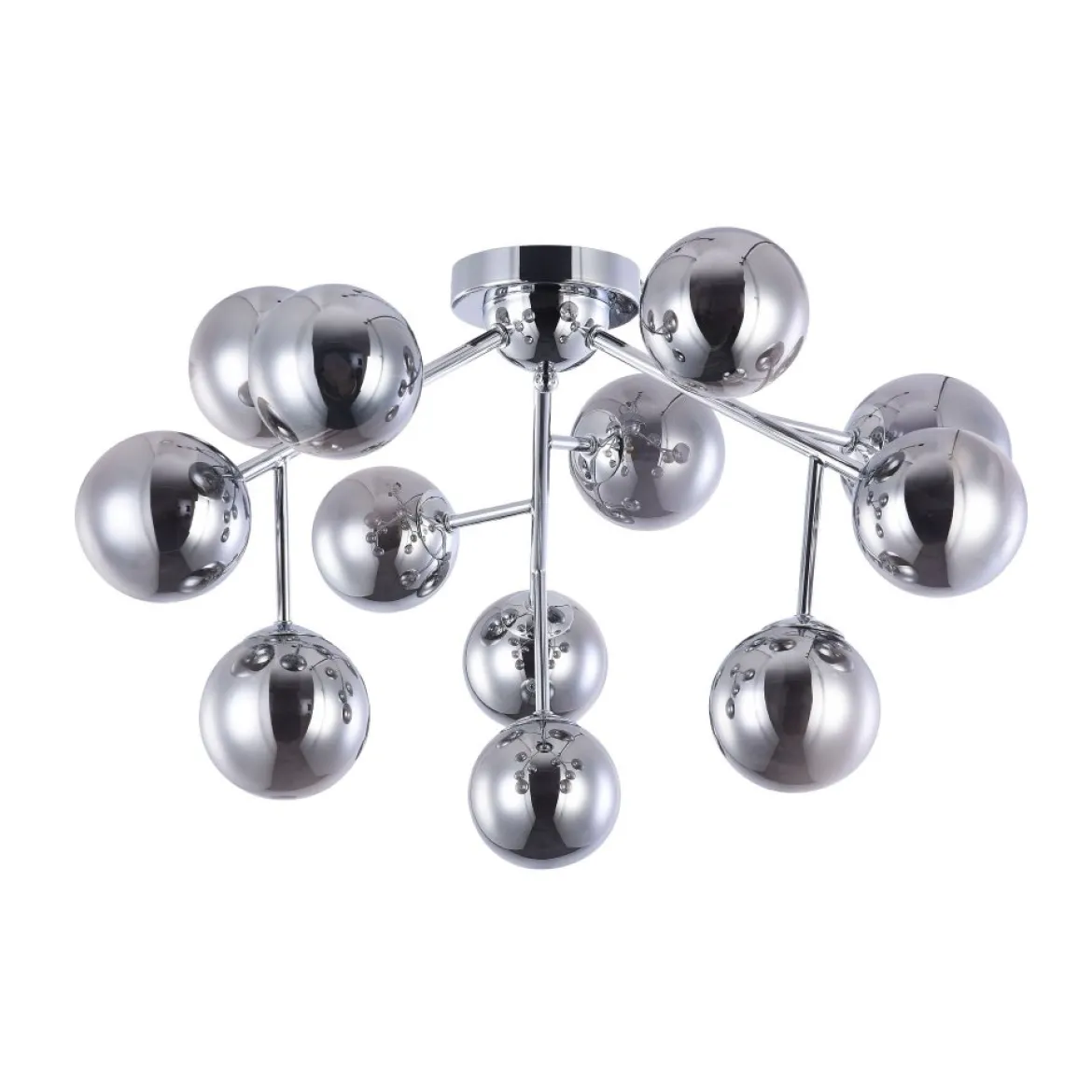 Maytoni Deckenleuchte Dallas 12-flammig rauchglas chrom