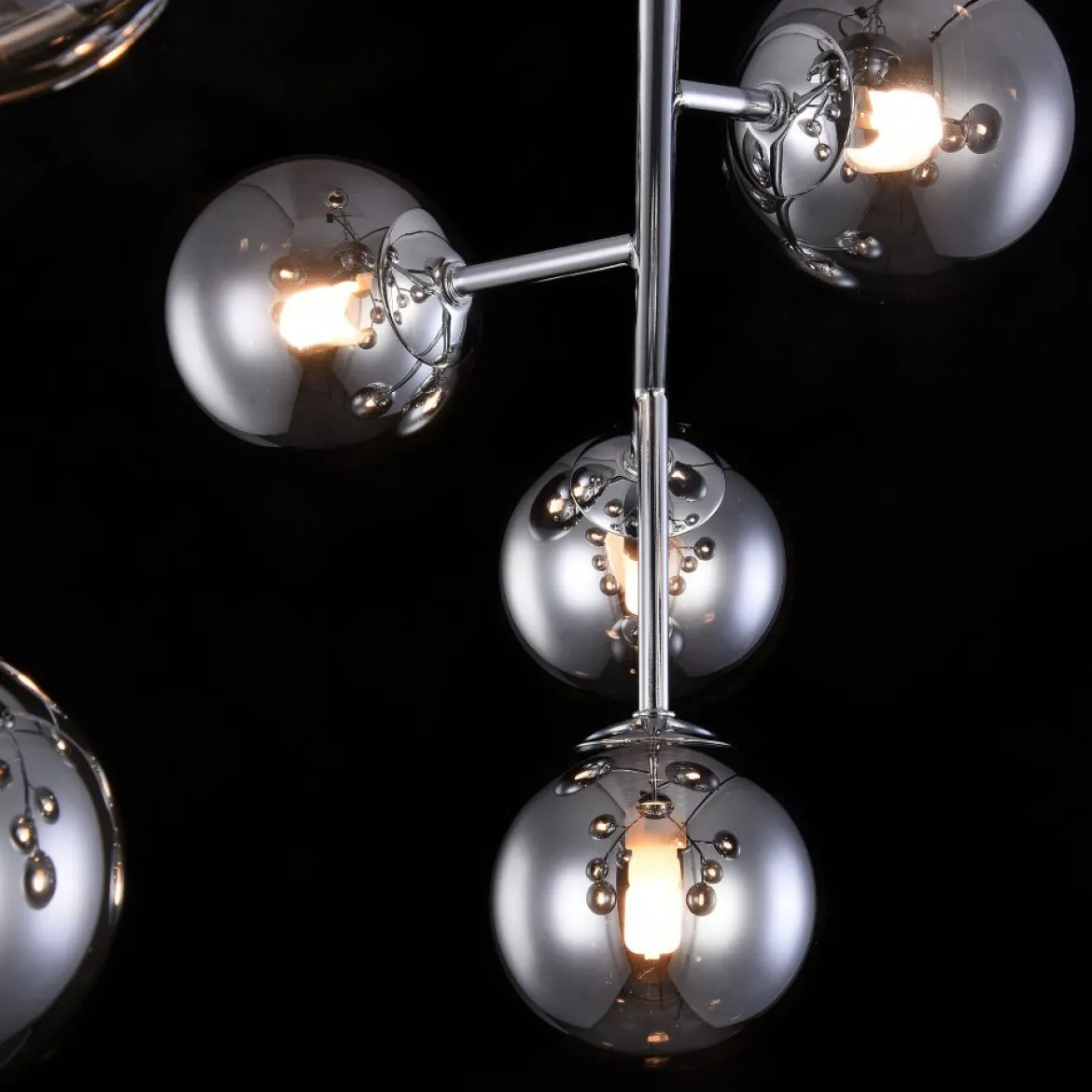 Maytoni Deckenleuchte Dallas 12-flammig rauchglas chrom