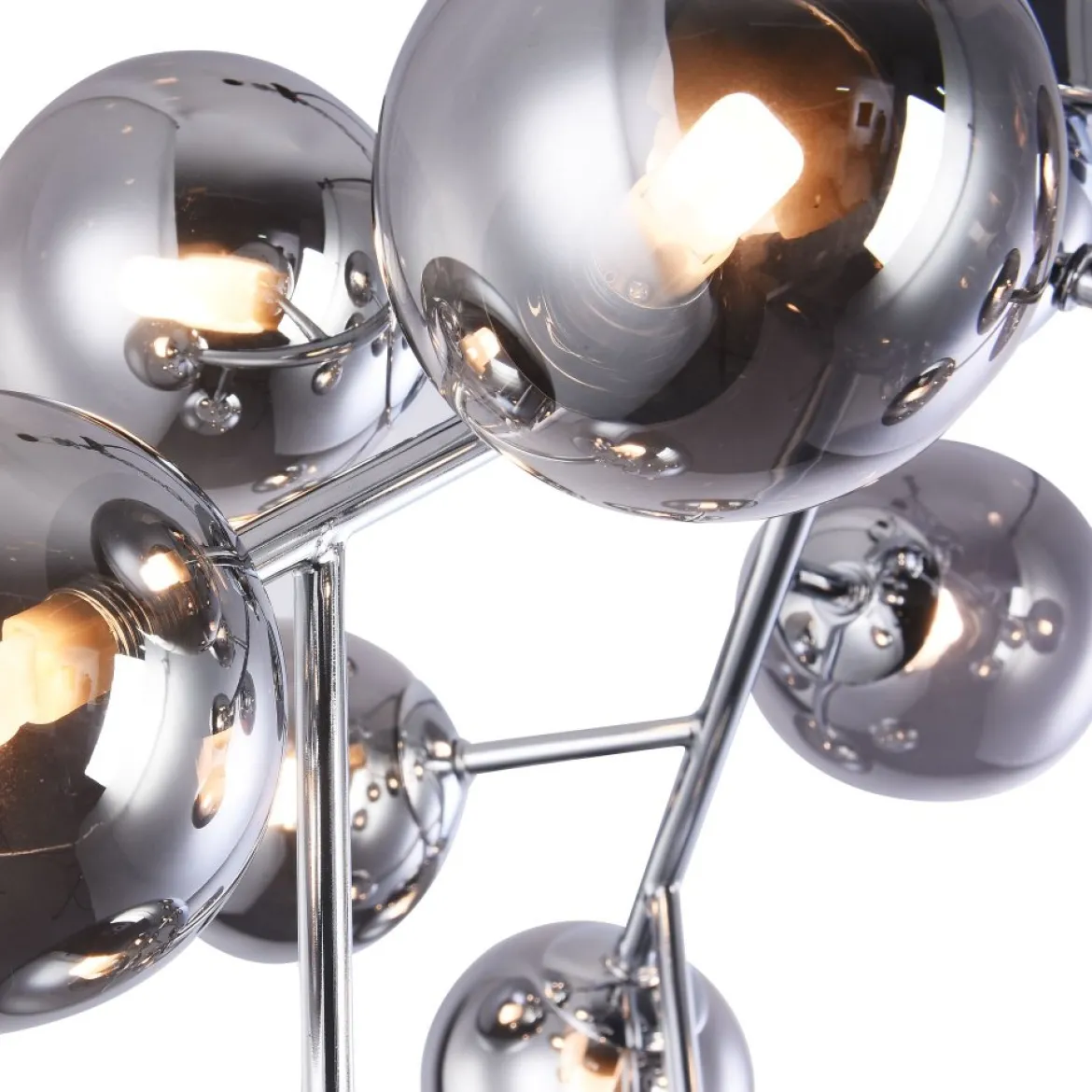 Maytoni Deckenleuchte Dallas 12-flammig rauchglas chrom
