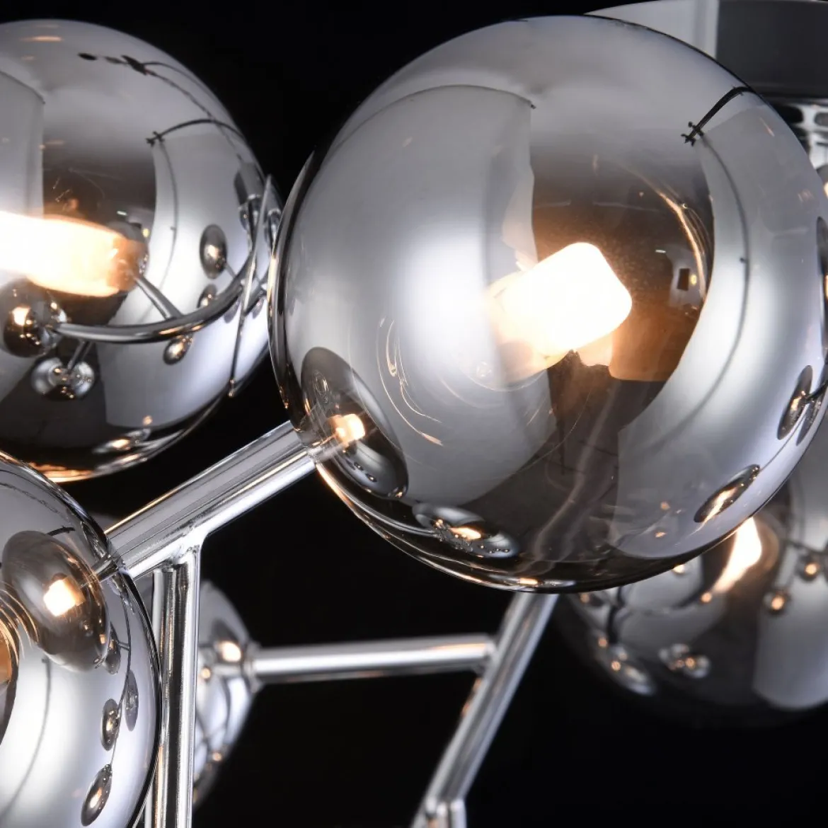 Maytoni Deckenleuchte Dallas 12-flammig rauchglas chrom