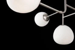 Maytoni Kronleuchter Erich 8-flammig nickel matt weiß