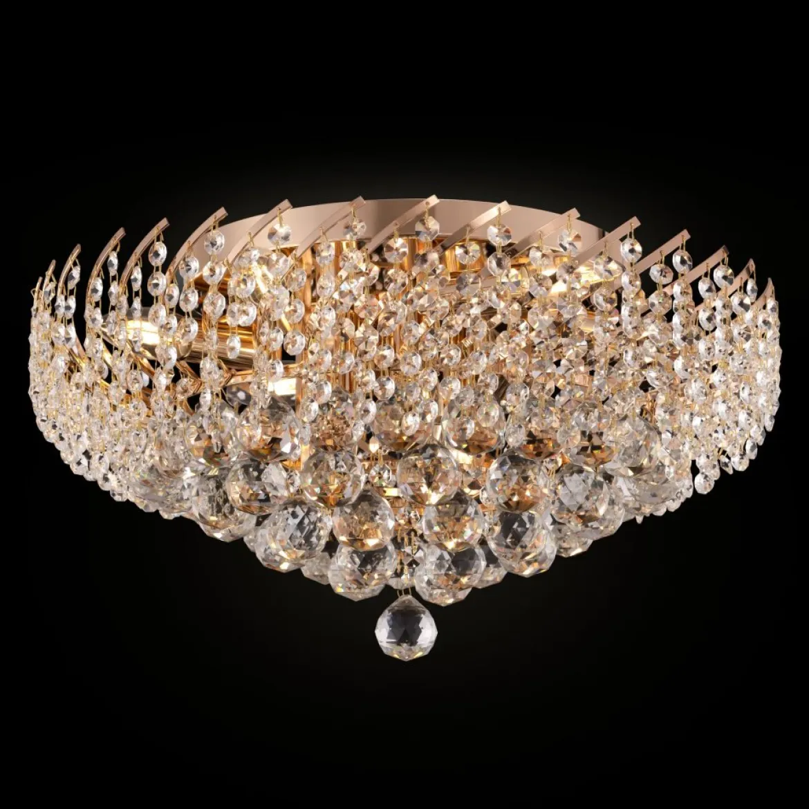 Maytoni Kronleuchter Karolina 9-flammig gold