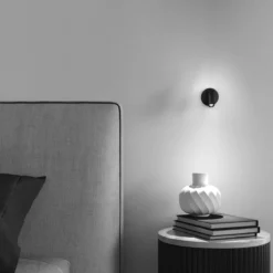 Maytoni LED Wandleuchte Mirax rund schwarz 3000K